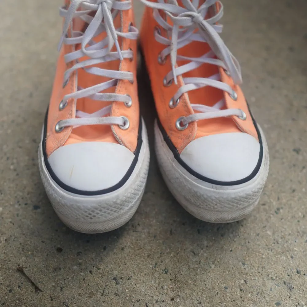 Converse Chuck Taylor All Star Lift High Top Peach Beam Orange Platform Women 5